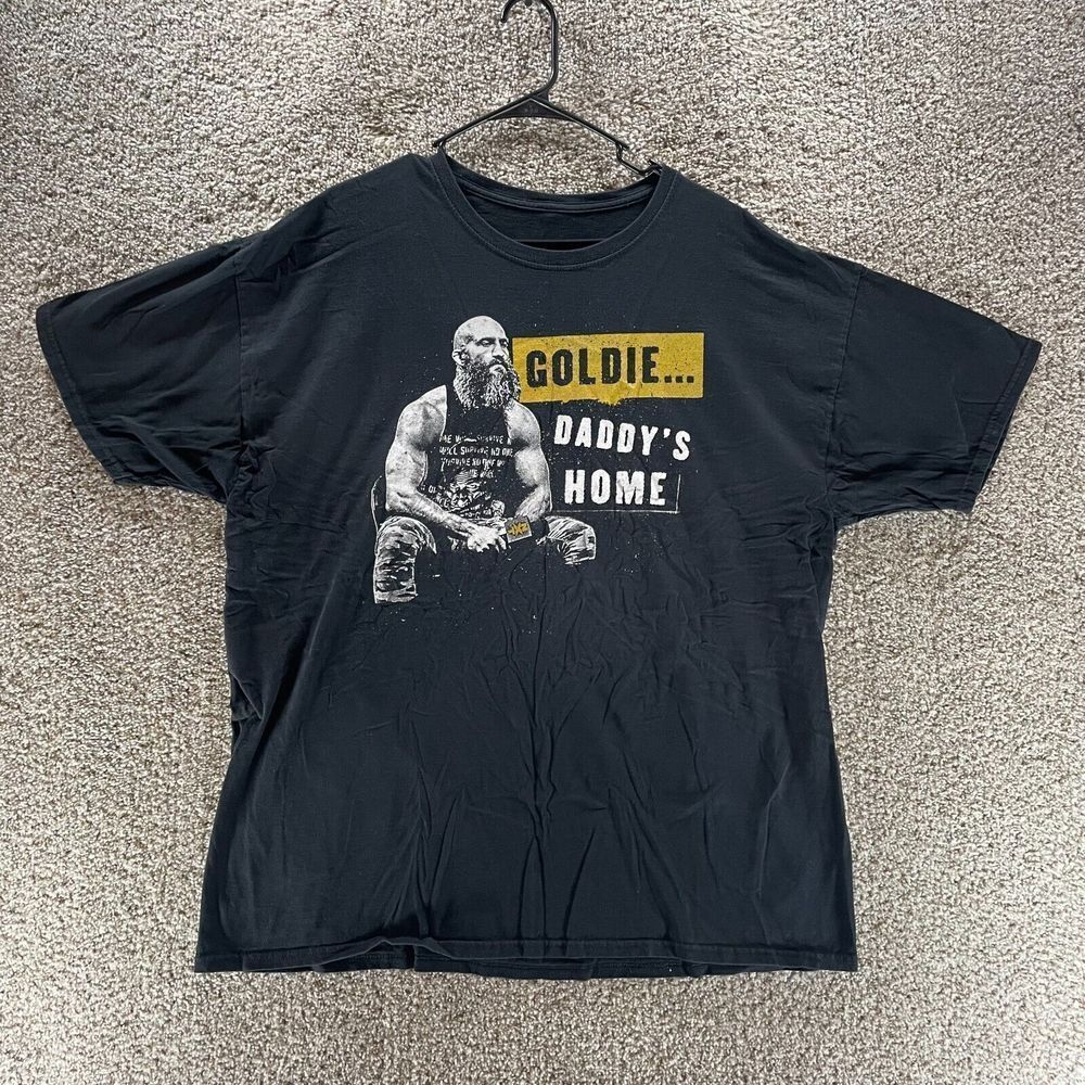 WWE Shirt Adult 2XL XXL Black Goldie Rodgers Daddys Home Casual Cotton Logo Mens